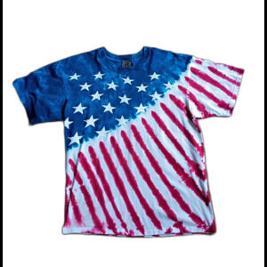 Liquid Blue American Flag Tie Dye T-Shirt Size L